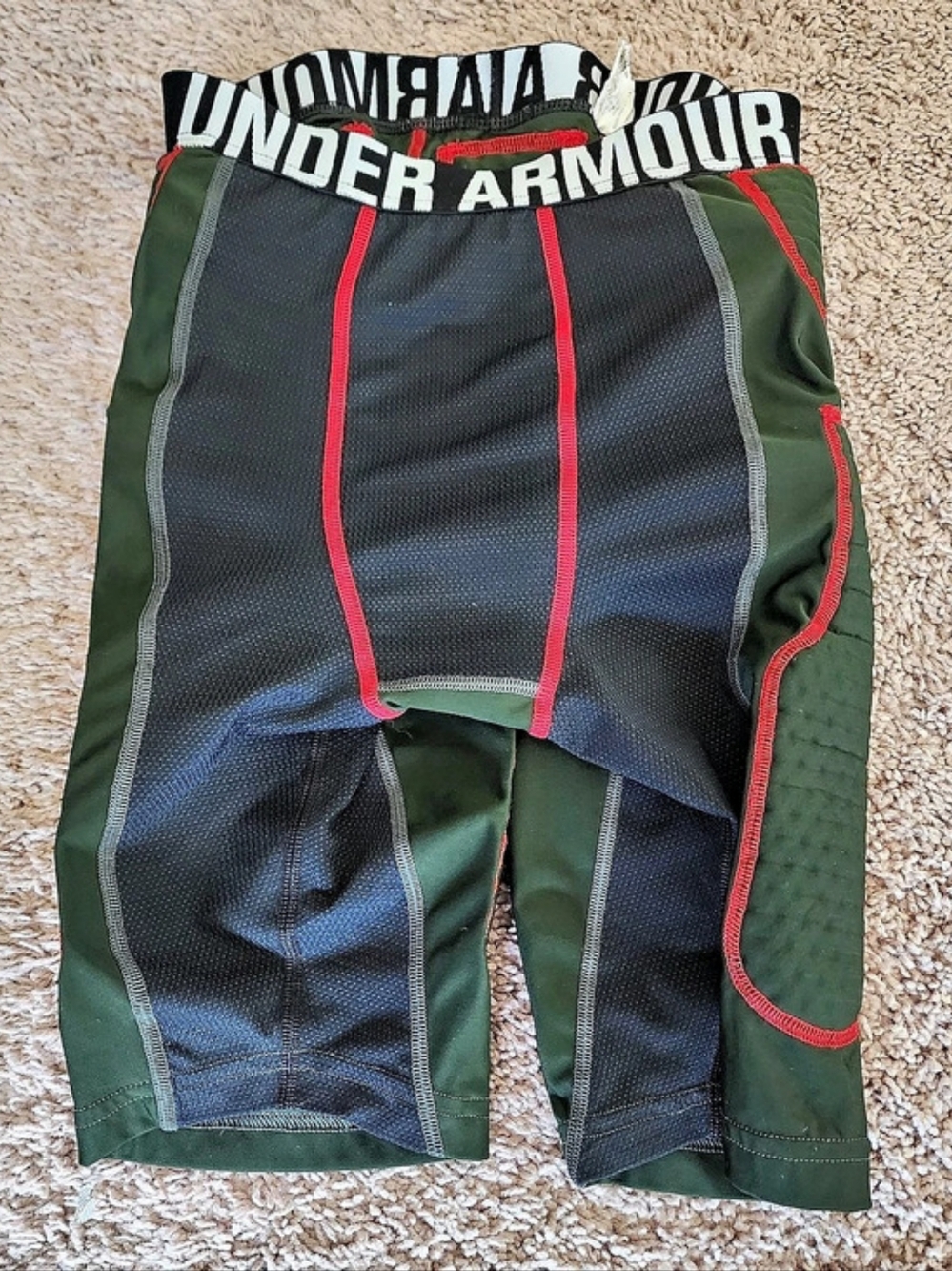 Under Armour MPZ 2 Padded Compression Shorts Men's Green & Black Medium